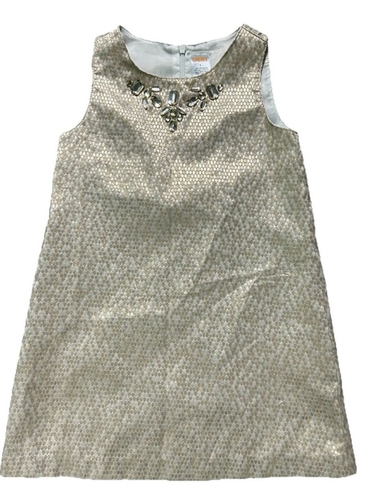 Gymboree Other - Girls Gymboree Gold Silver Tank Top Knee Length Dress Size 5